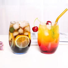 Colorful Bottome Glass Beverages Cup for Daily Useful